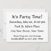 楽しい時間にカクテルを飲んでいるリス 招待状 (裏面)