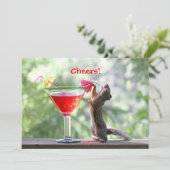 楽しい時間にカクテルを飲んでいるリス 招待状 (スタンド正面)