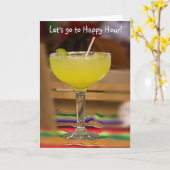 楽しい時間に行こう! カード (黄色い花)