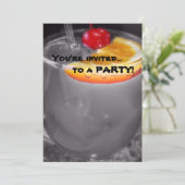 楽しい時間のカクテルの飲み物 招待状 (スタンド正面)
