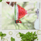 楽しい時間のクリスマスのリス キッチンタオル (折り畳み)