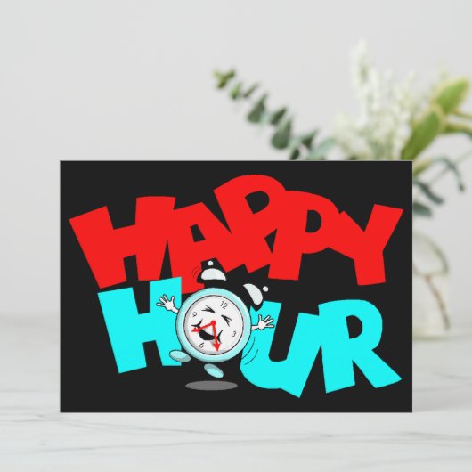 楽しい時間のパーティーのテーマの招待状の招待を催して下さい 招待状 (スタンド正面)