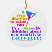 楽しい時間へのカクテルのオーナメント-どの位 セラミックオーナメント (正面)