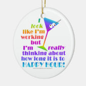 楽しい時間へのカクテルのオーナメント-どの位 セラミックオーナメント (左)