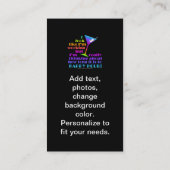 楽しい時間へのカクテルの名刺-どの位 名刺 (裏面)