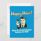 楽しい時間: 最も最高のなビジネスの意志決定はHappになされます ポストカード (正面/裏面)