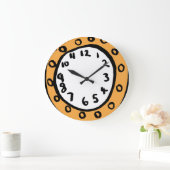 楽しい時間 現代の風変わり ラージ壁時計 (ホーム)