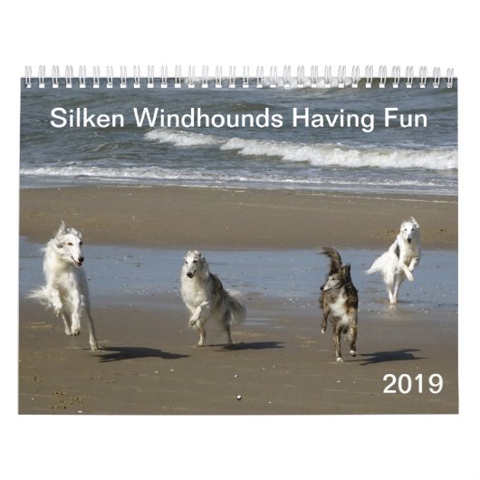 楽しい時2019年を過す絹のWindhounds カレンダー (カバー)