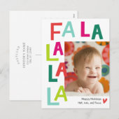 楽しい曲 編集可能な色 ホリデー ポストカード (正面/裏面)