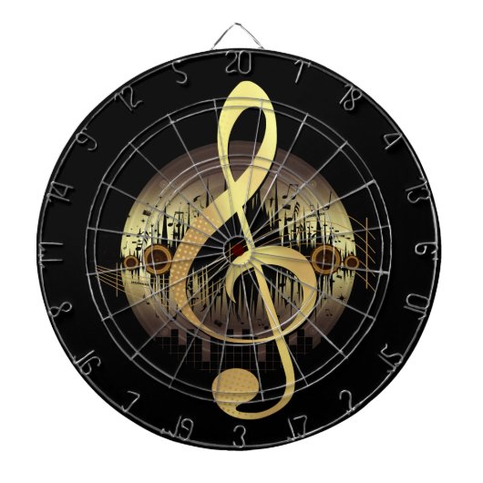 楽しい曲 – 金ゴールド ダーツボード (正面)