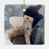 楽しい書道写真エレガントクリスマス セラミックオーナメント (裏面)