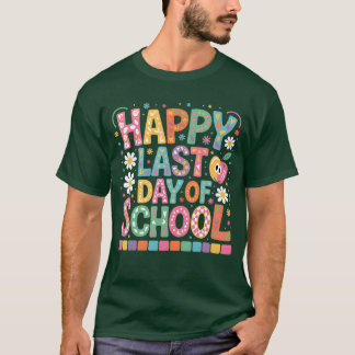 楽しい最後の登校日 学生と先生 Tシャツ