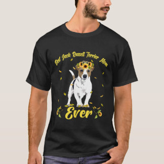 楽しい最高のジャック・ラッセル・テリア犬のママはこれまで花 Tシャツ