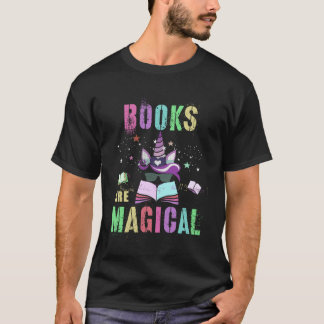 楽しい本は魔法だ ユニコーン学校図書館 Tシャツ