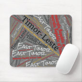 楽しい東ティモール国旗の色の愛国心 マウスパッド (マウス)