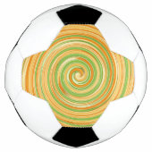 楽しい柑橘色のスパイラル サッカーボール (正面)