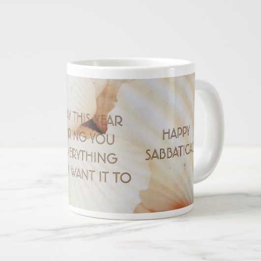 楽しい楽しみと安息日の願い ジャンボコーヒーマグカップ (正面右)