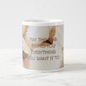 楽しい楽しみと安息日の願い ジャンボコーヒーマグカップ (正面)