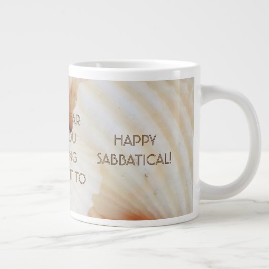 楽しい楽しみと安息日の願い ジャンボコーヒーマグカップ (右)