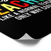 楽しい歴史教師の定義 バックトゥスクール Tシャツ ポスター (角)