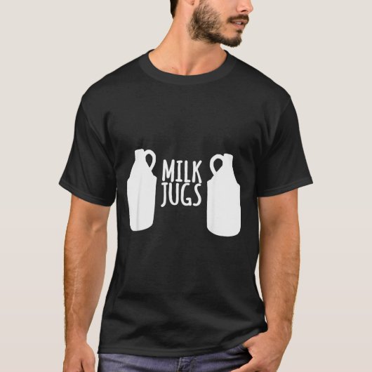 楽しい母乳育児Tシャツ - ミルクジャグサポート Tシャツ (正面)