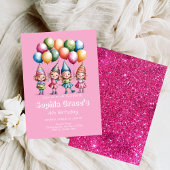 楽しい水の色の格言女の子 招待状