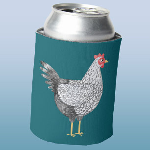 楽しい水彩画のウィアンドット鶏の雌鳥 缶クーラー