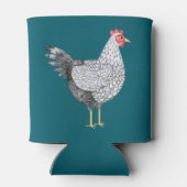 楽しい水彩画のウィアンドット鶏の雌鳥 缶クーラー (裏面)