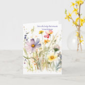 楽しい水彩画の春の花束　あらゆる場面に カード (黄色い花)