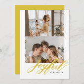 楽しい水彩筆文字のフラットカード シーズンカード (正面/裏面)