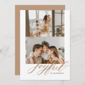 楽しい水彩筆文字のフラットカード シーズンカード (正面/裏面)