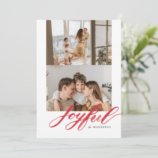 楽しい水彩筆文字のフラットカード シーズンカード (スタンド正面)