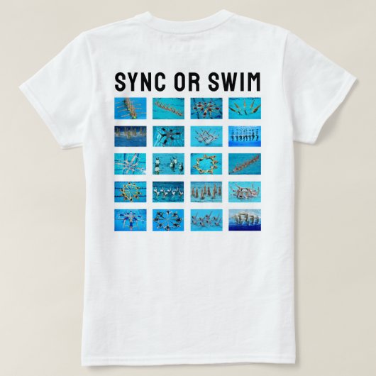 楽しい水泳 Tシャツ (デザイン裏面)