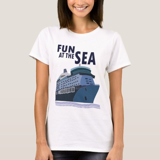 楽しい海のクルーズ船 Tシャツ (正面)
