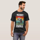 楽しい漁師のクリスマス メリー・フィッシュマス Tシャツ (正面フル)