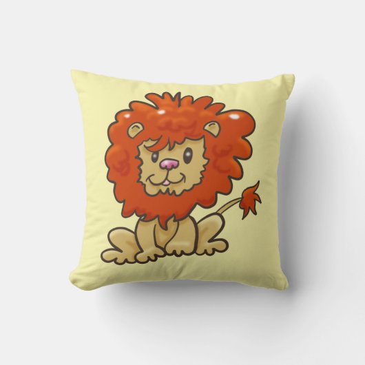 楽しい漫画のライオン クッション (正面)