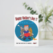 楽しい漫画の子供たち ハッピーマザーズデーのポストカード ポストカード (スタンド正面)