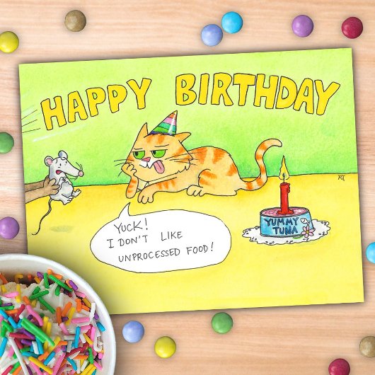 楽しい漫画 誕生日おめでとう 猫 ポストカード