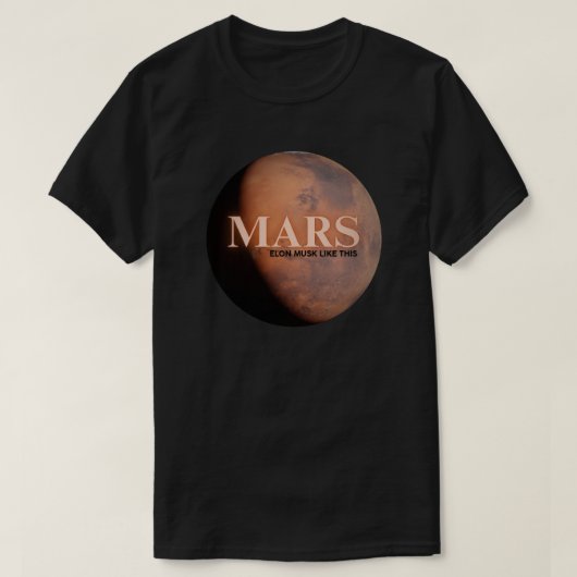 楽しい火星 Tシャツ (デザイン正面)