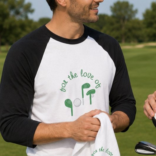 楽しい父の日 "ゴルフ愛" タイポグラフィー Tシャツ
