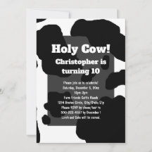 楽しい牛柄カスタマイズ牛キッズ誕生日