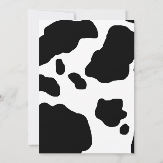 楽しい牛柄カスタマイズ誕生日「ホーリーコウ」子供の誕生日 招待状 (裏面)
