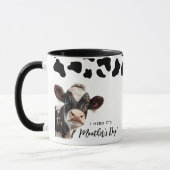 楽しい牛 'I Herd It's Moother's Day' お母さん マグカップ (左)