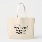 楽しい牧師任命式 IT'S REVEREND ACTUALLY ラージトートバッグ (正面)
