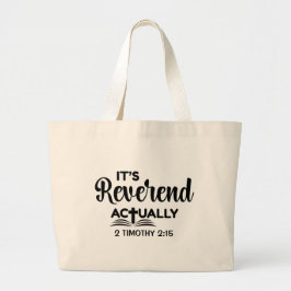 楽しい牧師任命式　IT'S REVEREND ACTUALLY  ラージトートバッグ