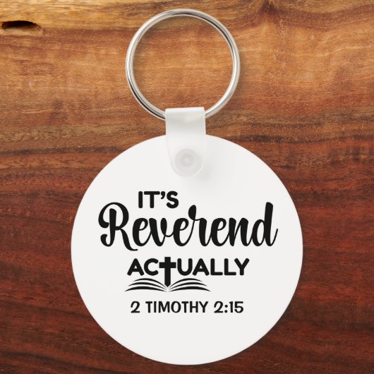 楽しい牧師任命式 REVEREND(聖職者)ですよ キーホルダー (正面)