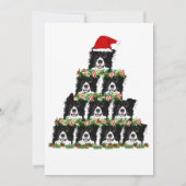 楽しい牧羊犬のホリデーシーズン ノートカード (裏面)