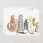 楽しい犬のはがき ポストカード (正面/裏面)