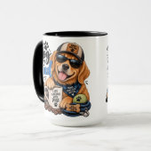 楽しい犬のパパ マグカップ (正面左)