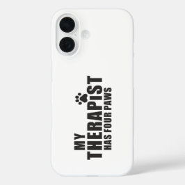楽しい犬のママ・パパへのギフト！私のセラピストには四本の足があります iPhone 16ケース